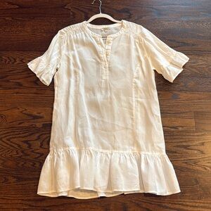 Joie White Linen Dress Size Medium